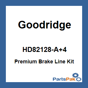 Goodridge HD82128-A+4; Premium Brake Line Kit Touring Non-Abs Clear +4