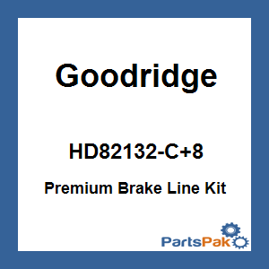 Goodridge HD82132-C+8; Premium Brake Line Kit Touring Abs Clear +8