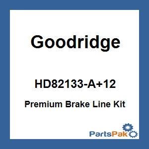 Goodridge HD82133-A+12; Premium Brake Line Kit Touring Non-Abs Clear +12