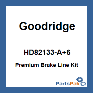 Goodridge HD82133-A+6; Premium Brake Line Kit Touring Non-Abs Clear +6