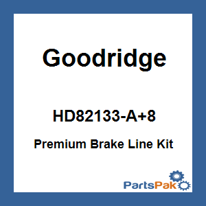 Goodridge HD82133-A+8; Premium Brake Line Kit Touring Non-Abs Clear +8
