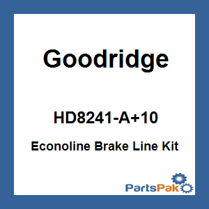 Goodridge HD8241-A+10; Econoline Brake Line Kit Touring Tri-Front +10