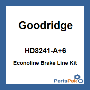 Goodridge HD8241-A+6; Econoline Brake Line Kit Touring Tri-Front +6