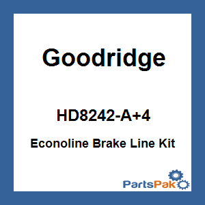 Goodridge HD8242-A+4; Econoline Brake Line Kit Touring Tri-Front +4