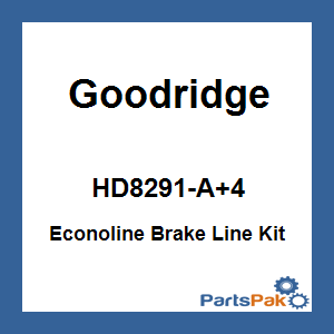 Goodridge HD8291-A+4; Econoline Brake Line Kit Touring Tri-Front +4
