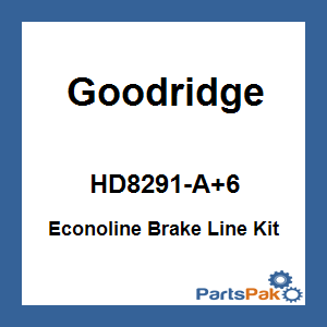 Goodridge HD8291-A+6; Econoline Brake Line Kit Touring Tri-Front +6