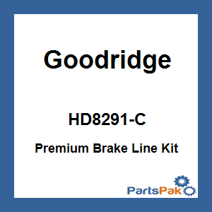 Goodridge HD8291-C; Premium Brake Line Kit Touring Abs Clear
