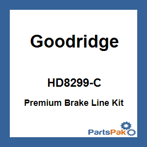 Goodridge HD8299-C; Premium Brake Line Kit Touring Abs Clear