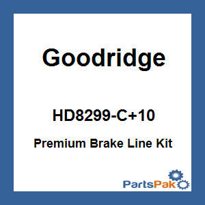 Goodridge HD8299-C+10; Premium Brake Line Kit Touring Abs Clear +10