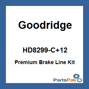 Goodridge HD8299-C+12; Premium Brake Line Kit Touring Abs Clear +12