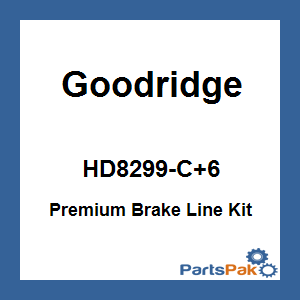 Goodridge HD8299-C+6; Premium Brake Line Kit Touring Abs Clear +6
