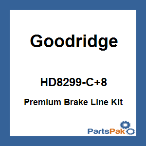 Goodridge HD8299-C+8; Premium Brake Line Kit Touring Abs Clear +8