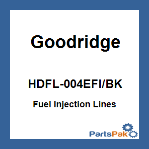Goodridge HDFL-004EFI/BK; Fuel Injection Lines Black