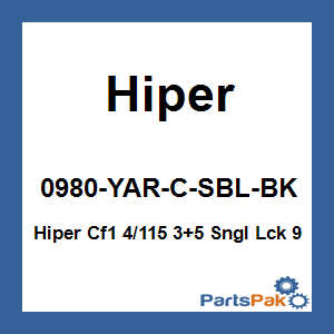 Hiper 0980-YAR-C-SBL-BK; Hiper Cf1 4/115 3+5 Sngl Lck 9