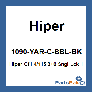Hiper 1090-YAR-C-SBL-BK; Hiper Cf1 4/115 3+6 Sngl Lck 1