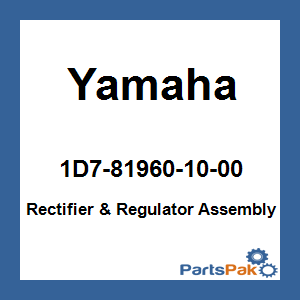 Yamaha 1D7-81960-10-00 Rectifier & Regulator Assembly; 1D7819601000