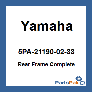 Yamaha 5PA-21190-02-33 Rear Frame Complete; 5PA211900233