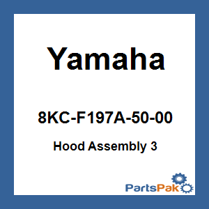 Yamaha 8KC-F197A-50-00 Hood 1; New # 8KC-K7121-10-00