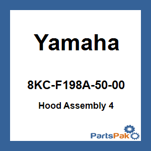 Yamaha 8KC-F198A-50-00 Hood 2; New # 8KC-K7122-10-00