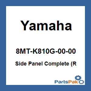 Yamaha 8MT-K810G-00-00 Side Panel Complete (R; 8MTK810G0000