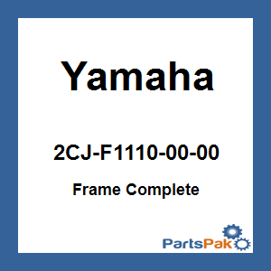 Yamaha 2CJ-F1110-00-00 Frame Complete; 2CJF11100000