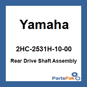 Yamaha 2HC-2531H-10-00 Rear Drive Shaft A; New # 2HC-2531H-13-00