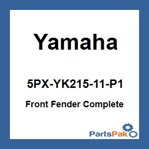 Yamaha 5PX-YK215-11-P1 Front Fender Complete; 5PXYK21511P1