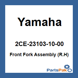 Yamaha 2CE-23103-10-00 Front Fork Assembly (Righthand); New # 2CE-23103-11-00