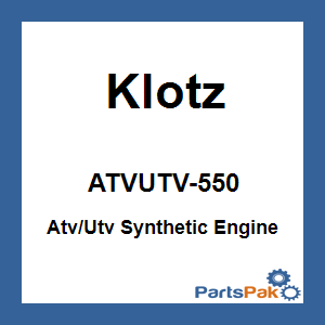 Klotz ATVUTV-550; Atv / Utv Synthetic Engine Lubricant 5W-50 32 Oz