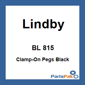 Lindby BL 815; Clamp-On Pegs Black 3 Wide O-Rings