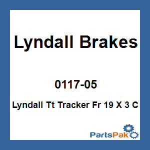 Lyndall Brakes 0117-05; Lyndall Tt Tracker Fr 19 X 3 Chrome
