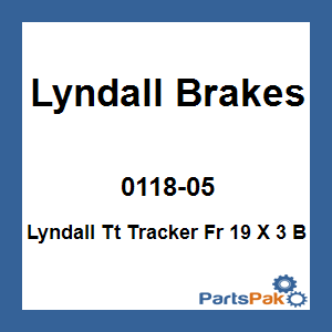 Lyndall Brakes 0118-05; Lyndall Tt Tracker Fr 19 X 3 Black