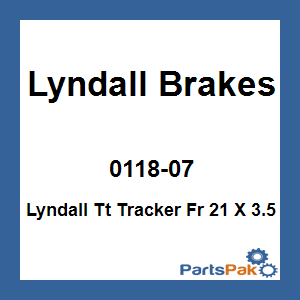 Lyndall Brakes 0118-07; Lyndall Tt Tracker Fr 21 X 3.5 Black