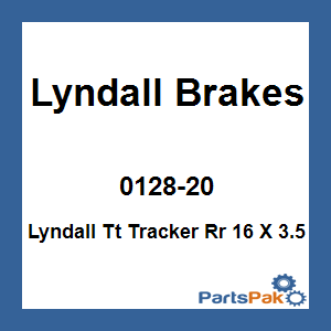 Lyndall Brakes 0128-20; Lyndall Tt Tracker Rr 16 X 3.5 Black