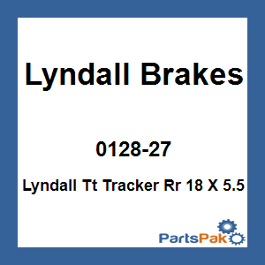 Lyndall Brakes 0128-27; Lyndall Tt Tracker Rr 18 X 5.5 Black
