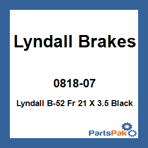 Lyndall Brakes 0818-07; Lyndall B-52 Fr 21 X 3.5 Black
