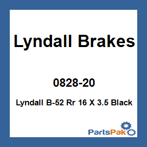 Lyndall Brakes 0828-20; Lyndall B-52 Rr 16 X 3.5 Black