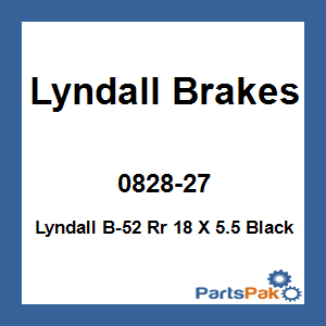 Lyndall Brakes 0828-27; Lyndall B-52 Rr 18 X 5.5 Black