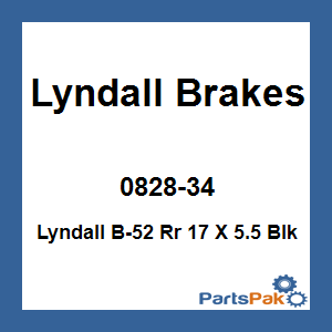 Lyndall Brakes 0828-34; Lyndall B-52 Rr 17 X 5.5 Blk