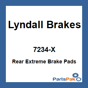 Lyndall Brakes 7234-X; Rear Extreme Brake Pads