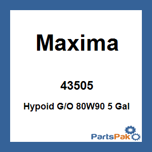 Maxima 43505; Hypoid G / O 80W90 5 Gal