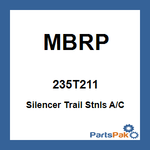 MBRP 235T211; Silencer Trail Stainless Fits Artic Cat 6000 Series Snowmobile