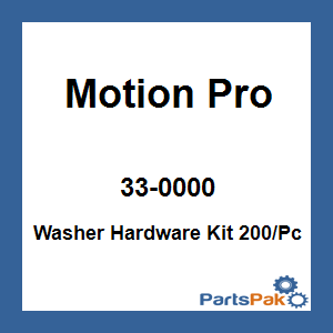 Motion Pro 33-0000; Washer Hardware Kit 200/Pc