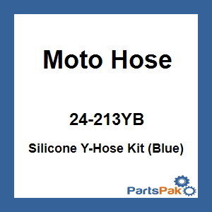 Moto Hose 24-213YB; Silicone Y-Hose Kit (Blue)
