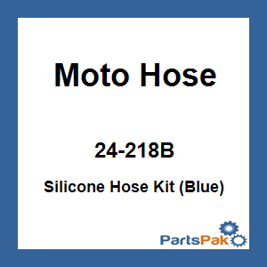 Moto Hose 24-218B; Silicone Hose Kit (Blue)