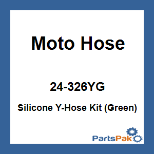 Moto Hose 24-326YG; Silicone Y-Hose Kit (Green)
