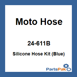 Moto Hose 24-611B; Silicone Hose Kit (Blue)