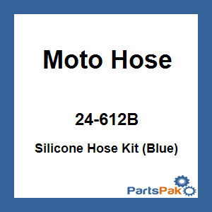 Moto Hose 24-612B; Silicone Hose Kit (Blue)