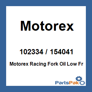 Motorex 102334 / 154041; Low Friction Racing Fork Oil 7.5W 1 Lt