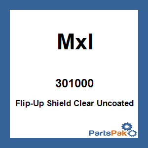 Mxl 301000; Flip-Up Shield Clear Uncoated
